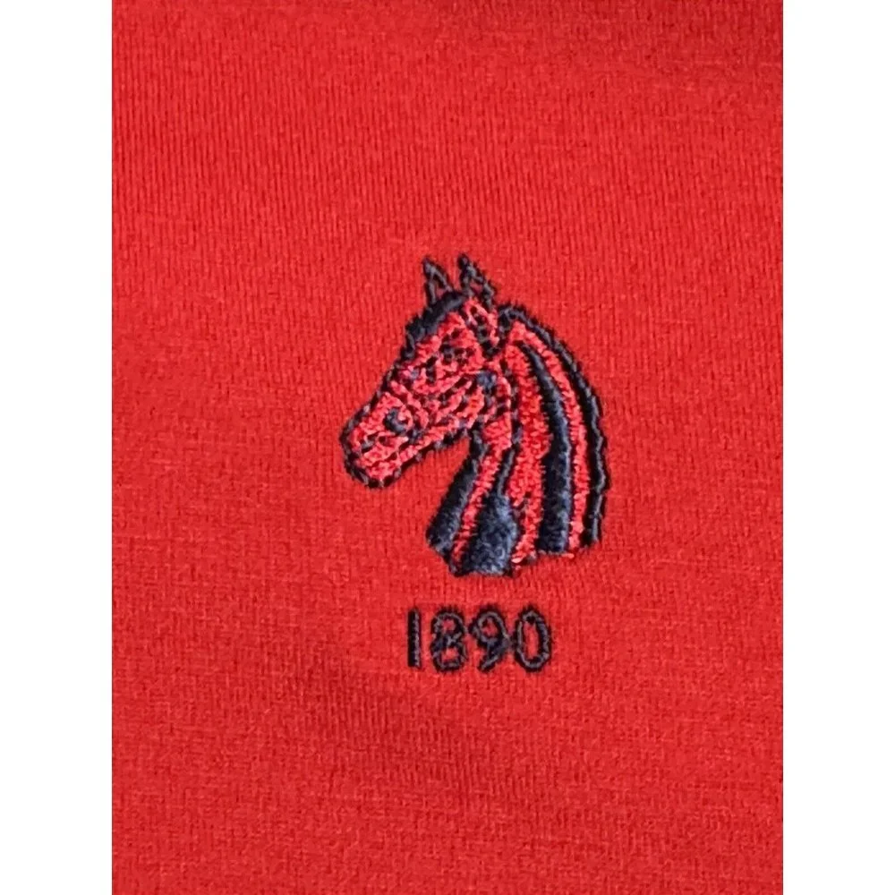 Polo Golf by Ralph Lauren Vintage‎ Lisle 1890 Horse Logo 90's Polo Shirt Red XL